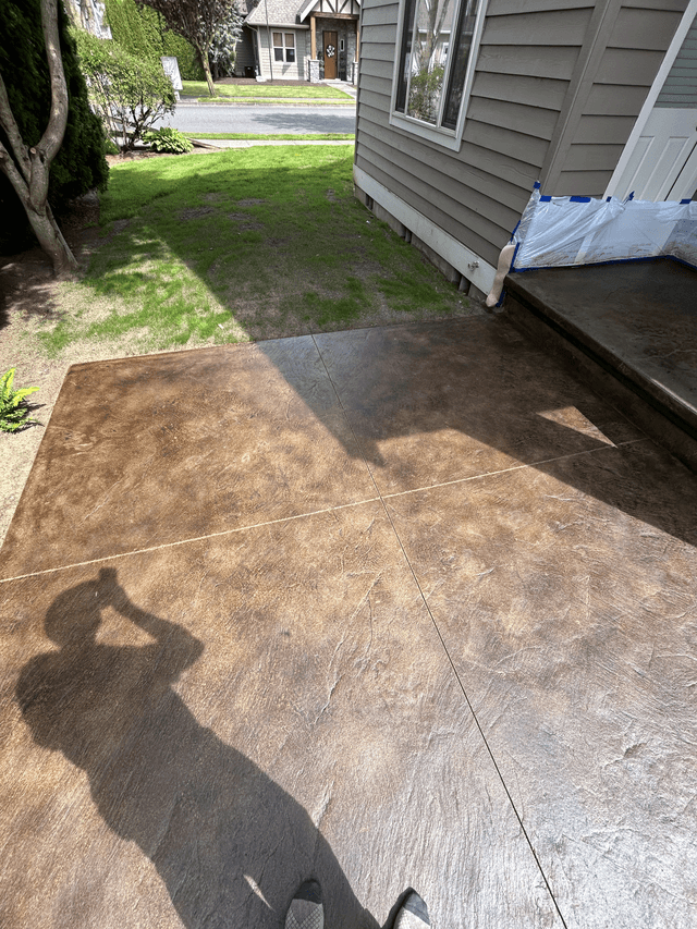 polished concrete patio