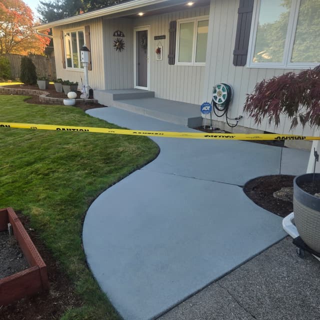 Matching concrete to existing path