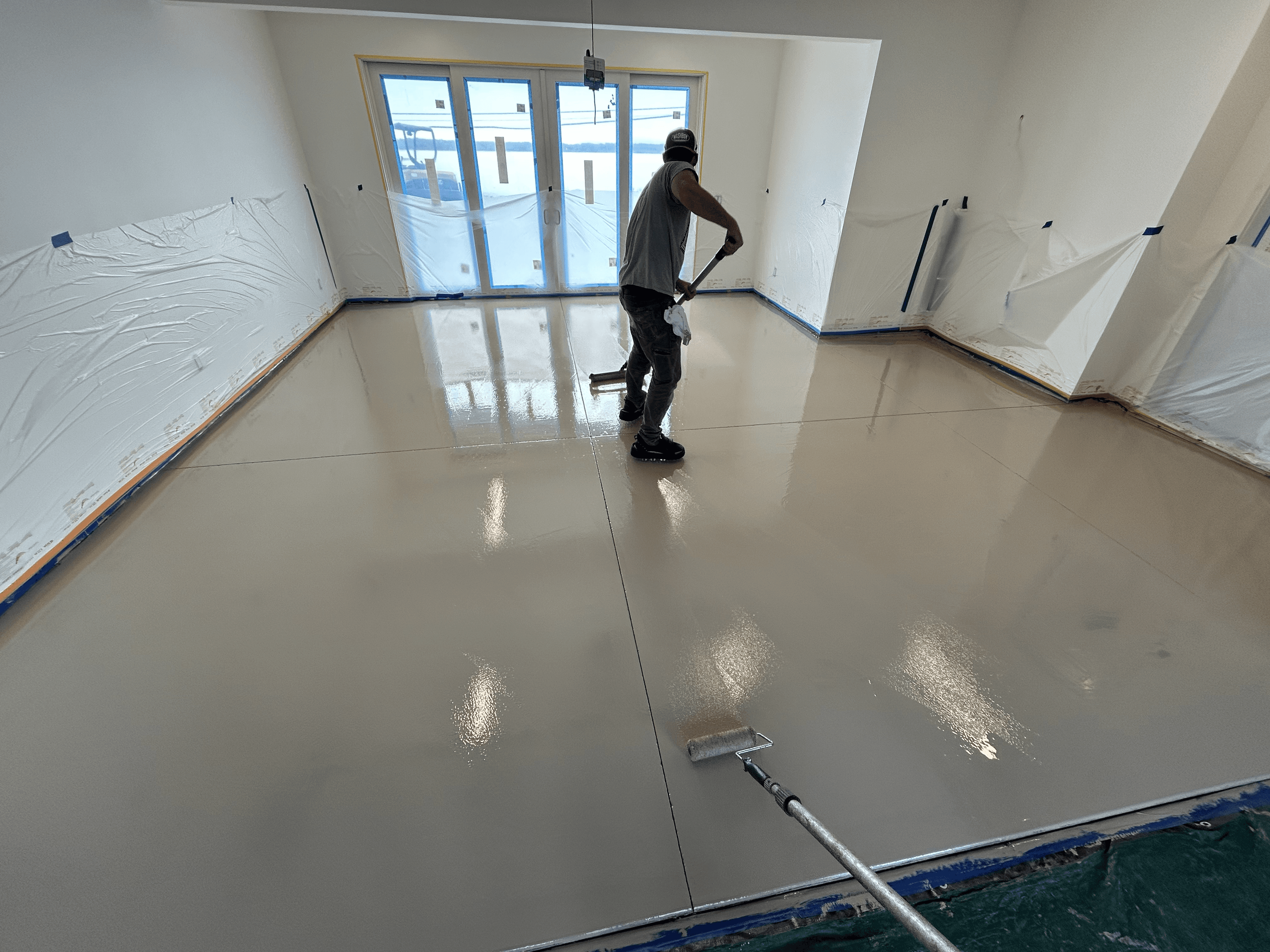 applying an epoxy coat
