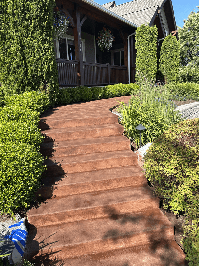 after picture of concrete stairs