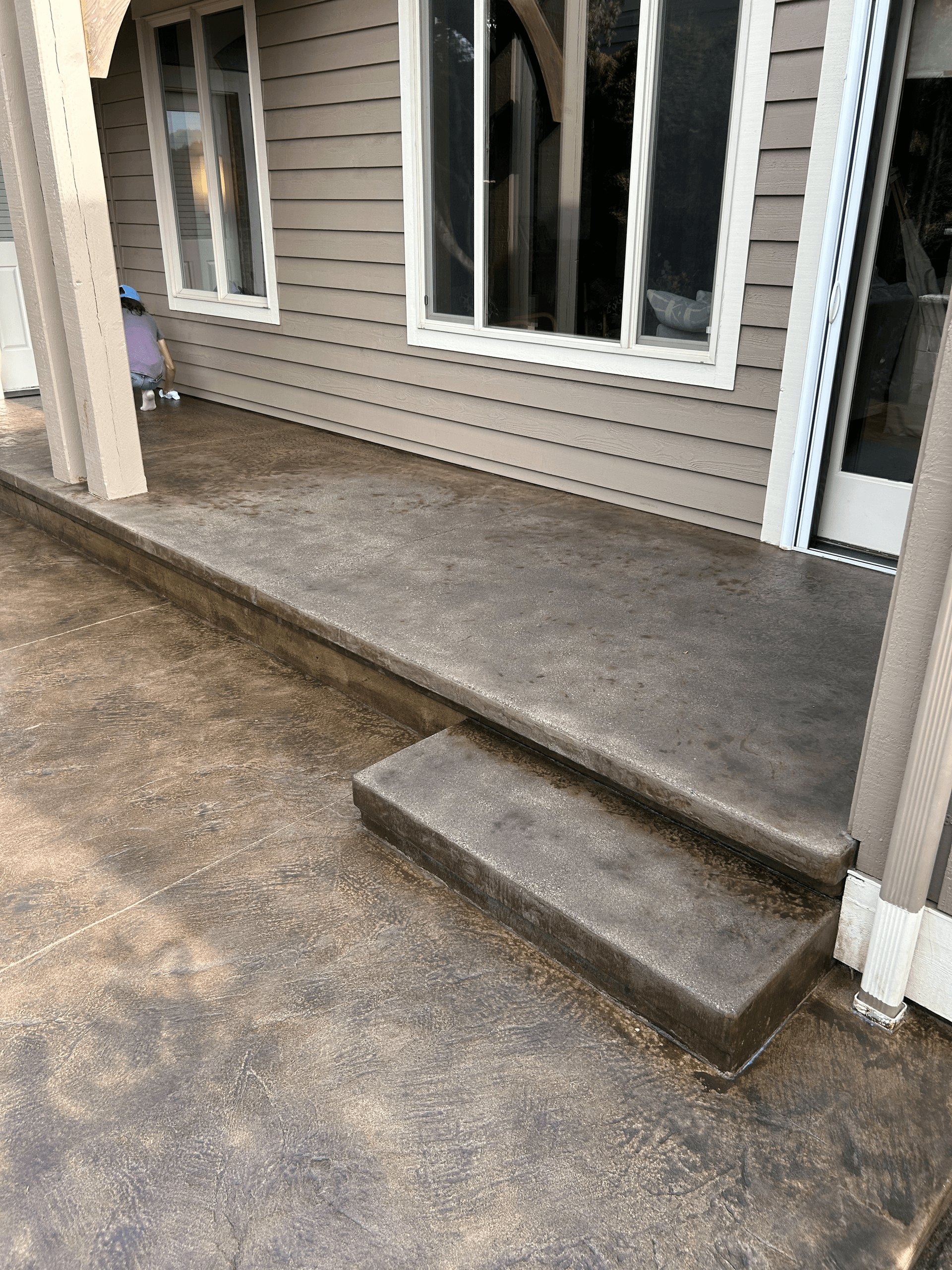 textured and polished concrete