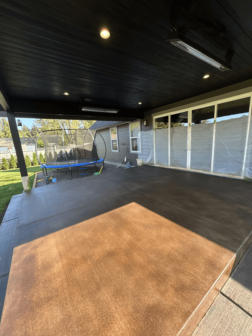 polished concrete patio